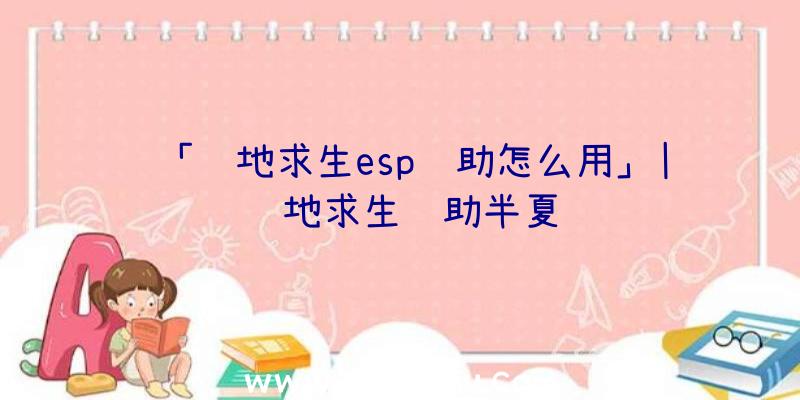 「绝地求生esp辅助怎么用」|绝地求生辅助半夏